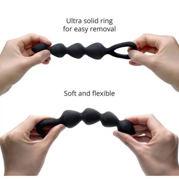 bing bang silicone anal beads - black large 1