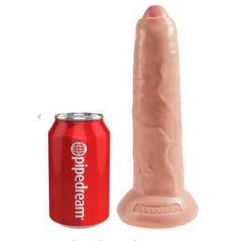 king uncut dildo 9in