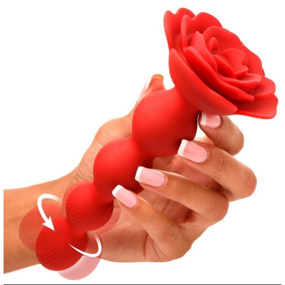 Rose Twirl Vibrating Y Rotating Anal Beads