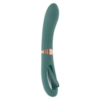 Chick Flick Rechargeable Silicone Dual Vibrator - Green