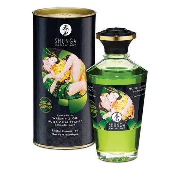 shunga organica aphrodisiac warming oil -exotic green tea