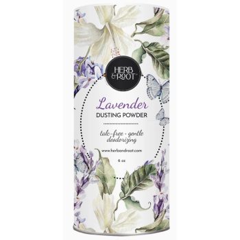 Elegant organic dusting powder lavender